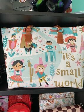 Disney Small World Printed Tote Bag - Multicolor gently used